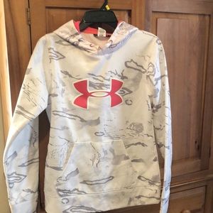 Under Armour hoodie white with gray camo